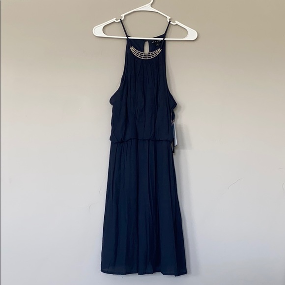wish navy blue dress